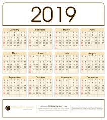 Calendar 2019 Design Vector Calendar 2019 Design Borders For Paper Calendar