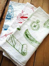 Hand Printed Organic Cotton Camping Equipment Flour Sack Towel Etsy Tea Towels Screen Printing Screen Printing Equipment