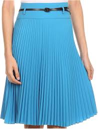 At its simplest, a skirt can be a draped garment made out of a single piece of fabric (such as pareos). Sakkas Knee Length Pleated A Line Skirt With Skinny Belt At Amazon Women S Clothing Store
