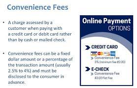 As we mentioned above, a merchant will pay a number of fees to their credit card processor. Convenience Fees And The Fair Debt Collection Practices Act