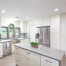 If you want to add contrast to light grey or white cabinetry, then you may consider fossil grey quartz countertops. Quartz Upstate Granite Solutions In Greenville Sc