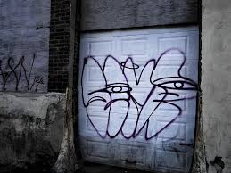 Garage Graffiti Eyes Big Brother Art Purple All Seeing Eye White Garage Spray Paint Artist Tagger Phillyart Philly Philadelphia By Preet Parekh Photo Stock Snapwire