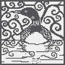 38 w x 38 h. Witchwolfweb Creations Spirit Loon Charts Cross Stitch Cross Stitch Animals Knitting Charts