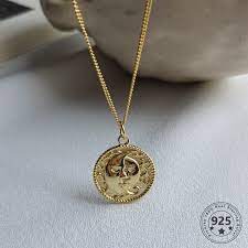  sun, moon & stars gold plated necklace. Louleur Real 925 Sterling Silver Figure Sun Moon Necklace Original Design Gold Color Pendant Necklace For Women Fashion Jewelry Chain Necklaces Aliexpress