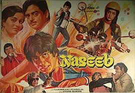 Naseeb 1981 Amitabh Bachchan Classic Indian Hand Painted Bollywood Hindi Movies Posters Old Bollywood Movies Old Film Posters Bollywood Posters