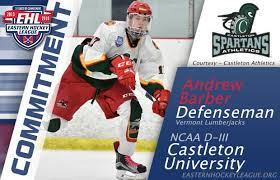 Barber Commits To Castleton University Castleton University College Hockey University