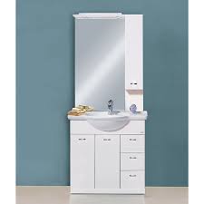 Badmobel Set Inka 85 Cm Weiss Glanzend In 2020 Bauhaus Schminktisch Badmobel Set