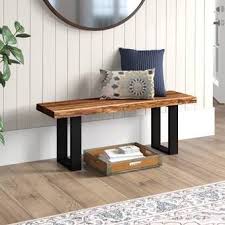 Bexton Live Edge Three Seat Bench In 2020 Small Entryway Bench Cool Room Designs Home Decor