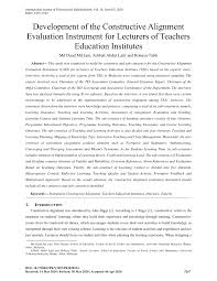 Fakulti pengurusan dan perniagaan uitm cawangan johor kampus segamat km 12 jalan muar 85000 segamat johor. Pdf Development Of The Constructive Alignment Evaluation Instrument For Lecturers Of Teachers Education Institutes
