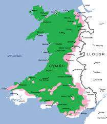 Wales on political map of united kingdom. Welsh Language Wikipedia
