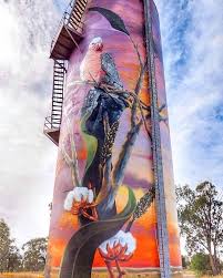 Moura Water Tower Art Queensland In 2020 Murals Street Art Street Art Graffiti Wall Street Art