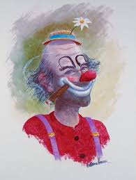 I pranked my little brother & family with pennywise the clown from it chapter 2! Clown Met Sigaar Clown Art Art Print Cadeau Voor Hem Etsy Vintage Clown Clown Paintings Vintage Circus Posters