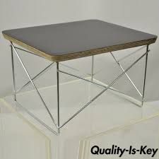 Herman Miller Eames Wire Base Low Table In Black Ebay In 2020 Low Tables Table Lamp Wood Herman Miller Table
