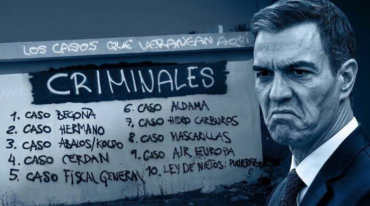 Sánchez despierta en La Mareta ante una pintada que le recuerda la  tentacular corrupción del PSOE - Periodista Digital