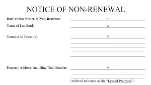 Other places you have to notify the landlord in writing 30 or even 60 days prior. Lease Nonrenewal Notice Template Not Renewing Lease Letter