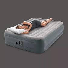 Intex 64125ep Dura Beam Plus Essential Rest Inflatable Bed Air Mattress Queen In 2020 Air Bed Intex Inflatable Air Mattress