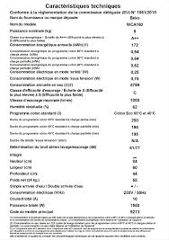 Durée cycle machine à laver. Lave Linge Wca160 Beko