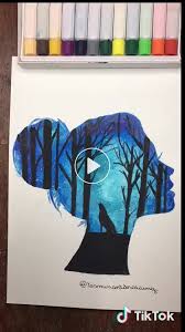 Girl And Wolf Painting Drawing Painting Draw Foryoupage Tutorial Diy Christmas Paintings Christmas Paintings Painting