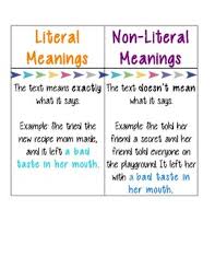 literal and nonliteral anchor chart