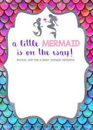 Free Mermaids Baby Shower Invitation Templates Free Printable Birthday Invitation Templates Bagvania