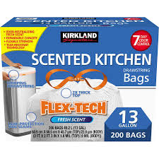 We did not find results for: Kirkland Signature Flex Tech Scented Kitchen Trash Bags 13 Gallon Fresh Scent 200 Ct Costco