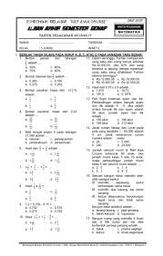 Setelah kemarin kita membahasa tentang soal uas kelas 5 semester 1 kurikulum 2013 revisi 2017 tema 1 dan pada postingan kali ini kami akan membahas soal uas tema 2 untuk kelas 5pada tema 2 ini bertemakan udara bersih bagi kesehatan. Download Soal Ukk Uas Genap Matematika Kelas 5 Sd Mi Semester 2 Terbaru Tahun 2017 Rief Awa Blog