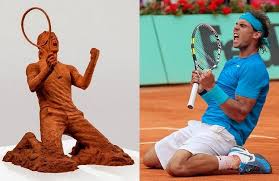 Moments of daily life are cleverly captured and preserved for eternity. Rafael Nadal Statue