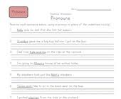 Use this irregular verbs worksheet to give your child some irregular verbs exercises that will help develop her grammar skills and improve her writing. Third Grade Pronoun Worksheets All Kids Network