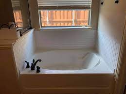 Especially designed for backsplash in kitchen and bathroom environments, the tiles are resistant to the heat of stovetops and the humidity of. New Tile Backsplash Around The Bath Tub Kpm Construction Facebook