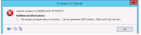 Solving The Target Principal Name Is Incorrect Sqlservercentral