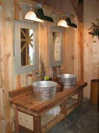 rustic bathroom sink with galvanized