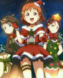 Love Live Sunshine You Watanabe Riko Sakurauchi Chika Takami Anime Christmas Anime Love Kawaii Anime