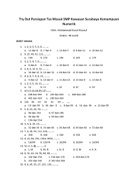 We did not find results for: Try Out Persiapan Tes Masuk Smp Kawasan Surabaya Kemampuan Numerik 5 Pdf