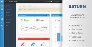 Saturn Responsive Admin Dashboard Template