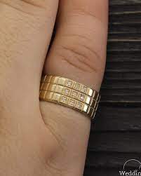 Unique Man S Large Wedding Ring With Diamonds Made In 14k Solid Yellow Gold Large Wedding Rings Mens Wedding Rings Gold Mens Gold Wedding Band