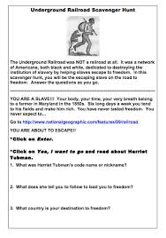 The Underground Railroad Scavenger Hunt Is A Web Quest Created Using National Geogr Social Studies Middle School Social Studies Elementary Underground Railroad