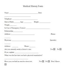 Personal Trainer Forms Free Waivers And Business Documents Client Forms Health History Form Medical History Health History