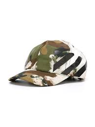 Off White Printed Camouflage Cap Smets Farfetch Com Mens Caps Hat Designs Cap