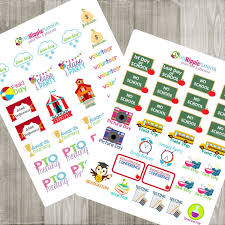 School Event Important Date Stickers Back To School Kit Erin Condren Life Planners Printable Planner Stickers Planner Stickers Planner Addicts