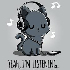 Yeah I M Listening Funny Cute Nerdy Shirts Cute Animal Drawings Cute Cartoon Drawings Cute Animal Quotes