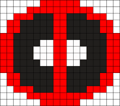 Deadpool Logo Kandi Pattern Deadpool Logo Perler Bead Art Pony Bead Patterns