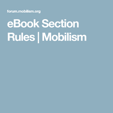 Ebook Section Rules Mobilism Ebook Rules