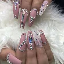 29 Must Try Acrylic Nail Design 2019 11 Bloghenni Online Nails Design With Rhinestones Gem Nails Nirvana Nails