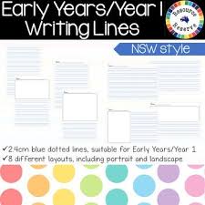 This Pack Is A Set Of A4 2 4cm Blue Dotted Lines Suitable For Prep And Year 1 Students This Style Of Writin In 2020 Writing Lines Handwriting Lines Resource Classroom