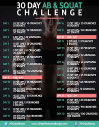 30 day ab squat challenge fitness 30 day fitness