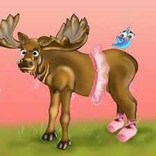 Ballerina Moose" Magnet for Sale by DinkumDoodles