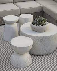 Ridge Side Table Stool Reviews Crate And Barrel In 2021 Stone Coffee Table Minimalist Coffee Table Concrete Coffee Table
