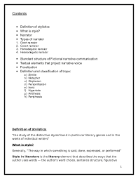 Doc Important Terms In Stylistics Mohammad Arshad Academia Edu