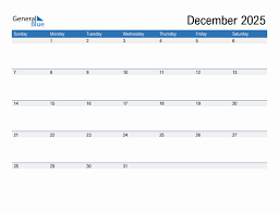 Fillable December Calendar 2025