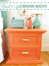 Maybe you would like to learn more about one of these? Tone On Tone Coral Gold Distressed Nightstand Makeover The Happy Housie